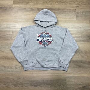 Vintage New York Yankees Hoodie Mens Extra Large Gray World Series Champions MLB